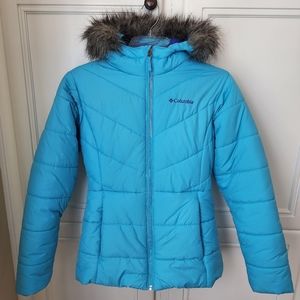 Columbia Katelyn Crest Jacket Big Girls Size Large 14/16 Fjord Blue